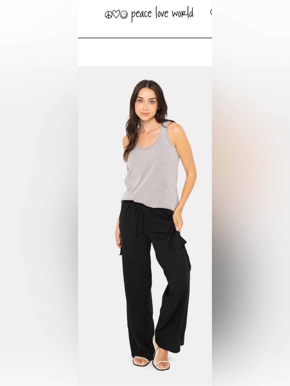 🖤Peace Love World Boheme Petite Cargo Linen Pant-SZ